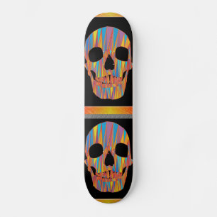Colorful Skull Skateboard