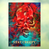 Colorful skull. Stay Creepy Raamsticker (Vel 3)