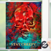 Colorful skull. Stay Creepy Raamsticker (Huis)