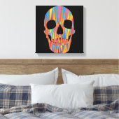 Colorful Skull Wrapped Canvas Afdruk (Insitu (Slaapkamer))