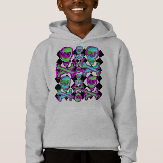 Colorful Skulls and Diamond Print volwassen sweats