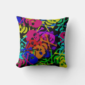 Colorful Skulls Pillow Kussen