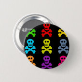 Colorful Skulls Ronde Button 5,7 Cm (Voorkant /achterkant)