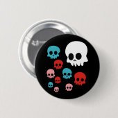 Colorful Skulls Ronde Button 5,7 Cm (Voorkant /achterkant)