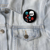 Colorful Skulls Ronde Button 5,7 Cm (In situ)