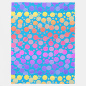Colorful Skyblue Abstract Pattern Polka Dots Fleece Deken (Voorkant)