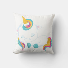 Colorful Sleeping Baby Unicorn Kussen