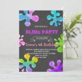 Colorful slib-uitnodiging kaart (Staand voorkant)