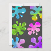 Colorful slib-uitnodiging kaart (Achterkant)