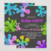 Colorful slib-uitnodiging kaart (Voorkant / Achterkant)