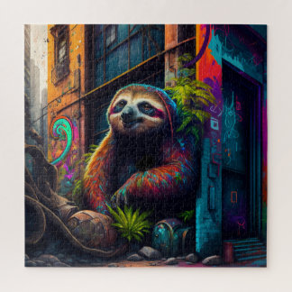 Colorful Sloth Puzzle Legpuzzel