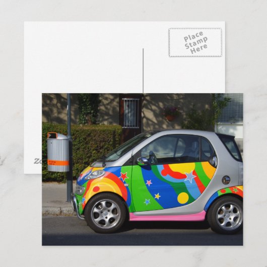 Colorful Smart Car Briefkaart (Voorkant / Achterkant)