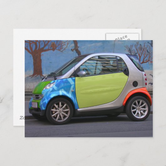 Colorful Smart Car Briefkaart (Voorkant / Achterkant)