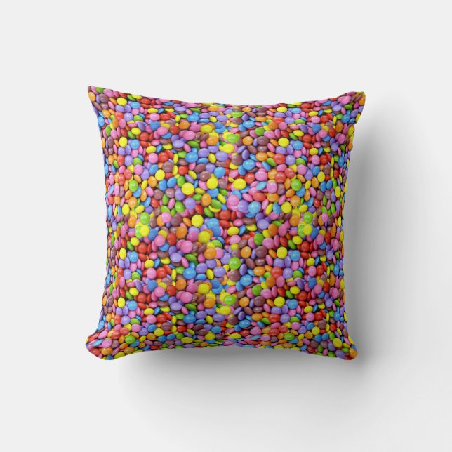 Colorful Smarties Sweet Snoep Cushion Kussen (Voorkant)