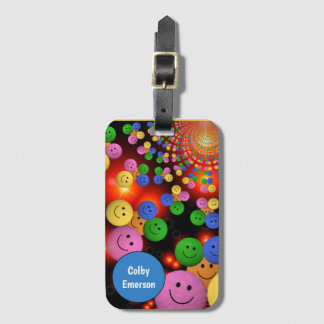 Colorful Smile Facks & Cute Happy Smile Bubbles Bagagelabel