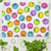 Colorful Smiling Emoji Faces Theedoek (Gevouwen)