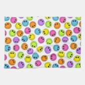 Colorful Smiling Emoji Faces Theedoek (Horizontaal)