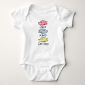 Colorful Smiling Fish Baby bodysuit (Voorkant)
