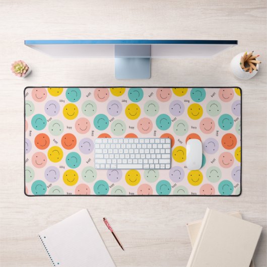 Colorful Smilling Happy Face Pattern Bureaumat (Kantoor 1)