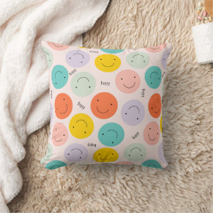 Colorful Smilling Happy Face Pattern Kussen