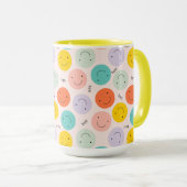 Colorful Smilling Happy Face Pattern Mok (Voorkant rechts)