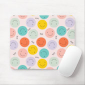 Colorful Smilling Happy Face Pattern Muismat (Met muis)