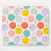 Colorful Smilling Happy Face Pattern Muismat (Voorkant)