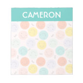 Colorful Smilling Happy Face Pattern Notitieblok (Voorkant)