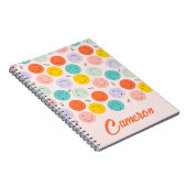 Colorful Smilling Happy Face Pattern Notitieboek (Rechterzijde)
