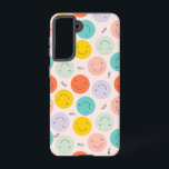 Colorful Smilling Happy Face Pattern Samsung Galaxy Hoesje<br><div class="desc">Bekijk dit leuke trendy ontwerp met</div>