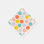 Colorful Smilling Happy Face Pattern Servet (Hoek)