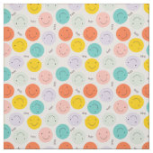 Colorful Smilling Happy Face Pattern Stof (Swatch)