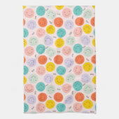 Colorful Smilling Happy Face Pattern Theedoek (Verticaal)