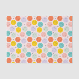 Colorful Smilling Happy Face Pattern Tissuepapier