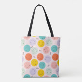 Colorful Smilling Happy Face Pattern Tote Bag (Achterkant)