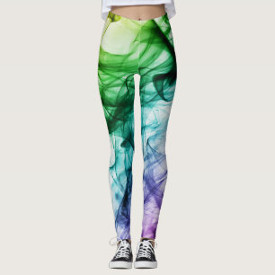 Colorful Smoke Art Design Leggings