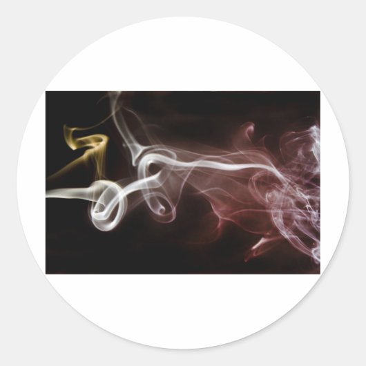 Colorful Smoke Ronde Sticker (Voorkant)