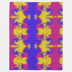 Colorful Smudge Fleece Deken