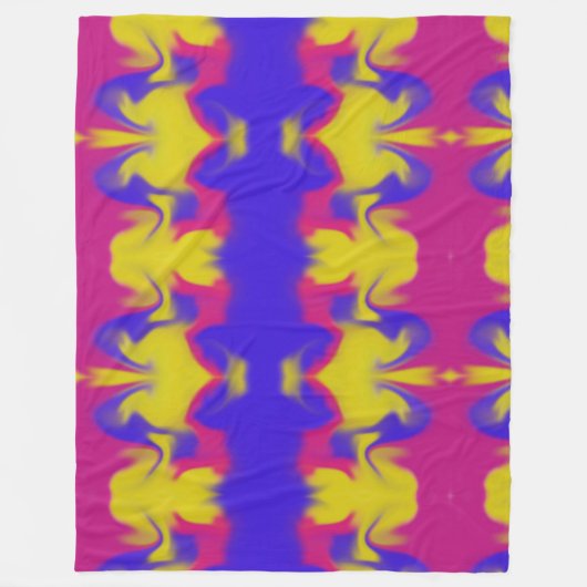 Colorful Smudge Fleece Deken (Voorkant)