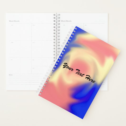 Colorful Smudge Pad Folio Planner (Display)