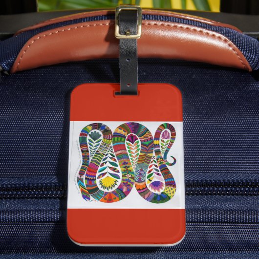 Colorful Snake AcrylBagagelabel Bagagelabel (Voorkant Insitu 2)