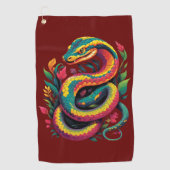 Colorful Snake Golfhanddoek (Voorkant)