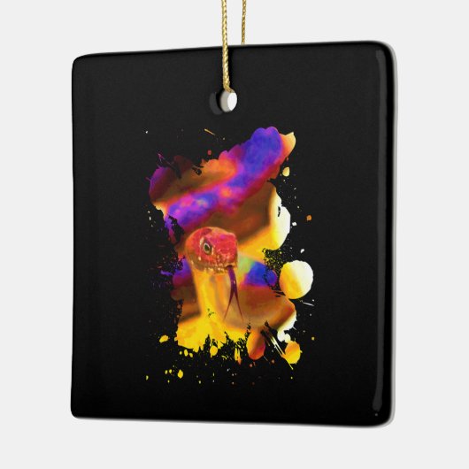 Colorful Snake Keramisch Ornament (Links)