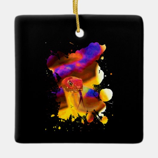 Colorful Snake Keramisch Ornament (Voorkant)