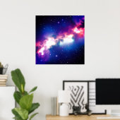 Colorful Snake Nebula Galaxy Art Poster (Thuiskantoor)