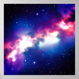 Colorful Snake Nebula Galaxy Art Poster