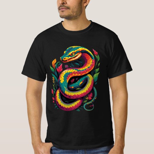 Colorful Snake T-shirt (Voorkant)