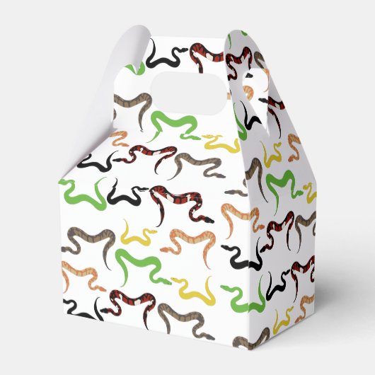 Colorful Snakes Python Reptile Birthday Party Bedankdoosjes (Achterkant)