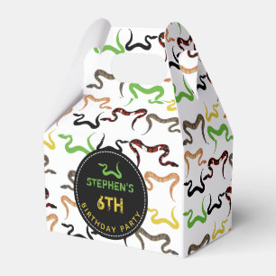 Colorful Snakes Python Reptile Birthday Party Bedankdoosjes
