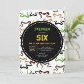 Colorful Snakes Python Reptile Birthday Party Kaart (Staand voorkant)